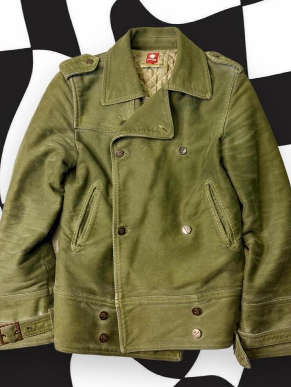 Miss Sixty Killah Olive Green Leather Jacket
